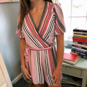 Colorful striped romper